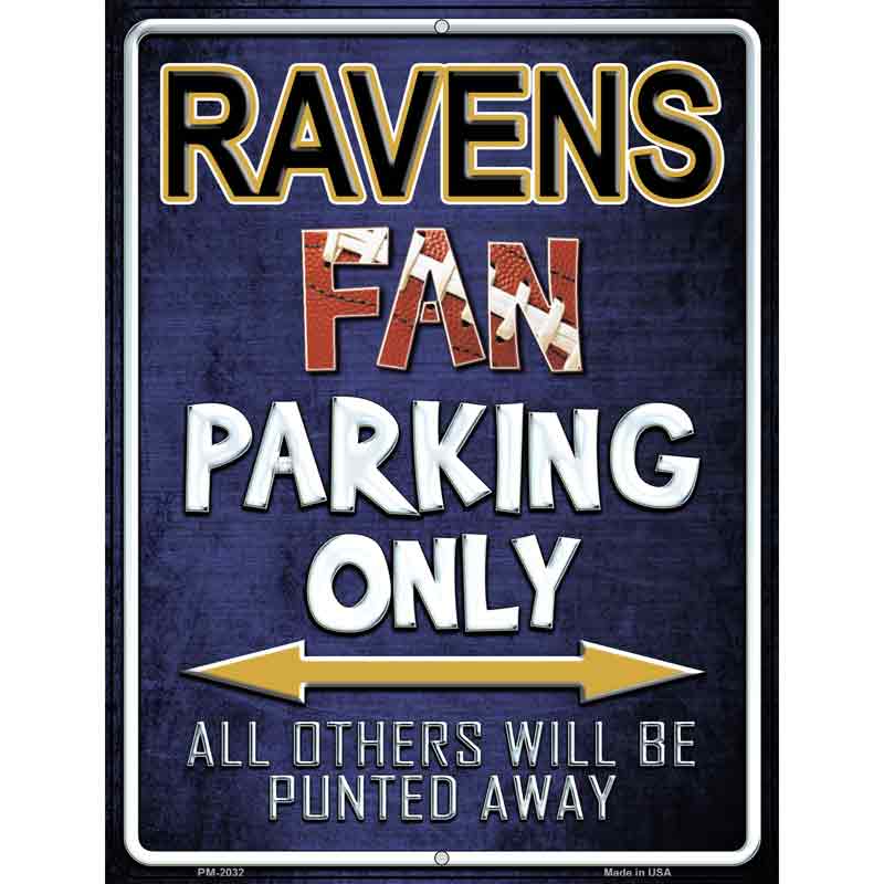 Ravens Metal Novelty Parking Sign 4.5" x 6" (PM)