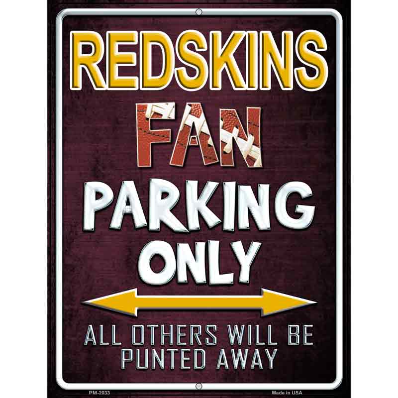 Redskins Metal Novelty Parking Sign 4.5" x 6" (PM)