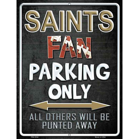 Saints Metal Novelty Parking Sign 4.5" x 6" (PM)