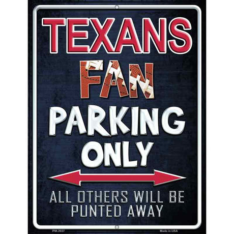 Texans Metal Novelty Parking Sign 4.5" x 6" (PM)