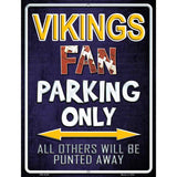 Vikings Metal Novelty Parking Sign 4.5" x 6" (PM)