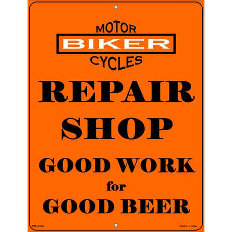 Repair Shop Metal Novelty Parking Sign 4.5" x 6" (PM)