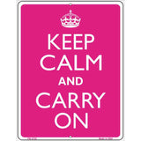 Keep Calm And Carry On Metal Novelty Parking Sign 4.5" x 6" (PM)