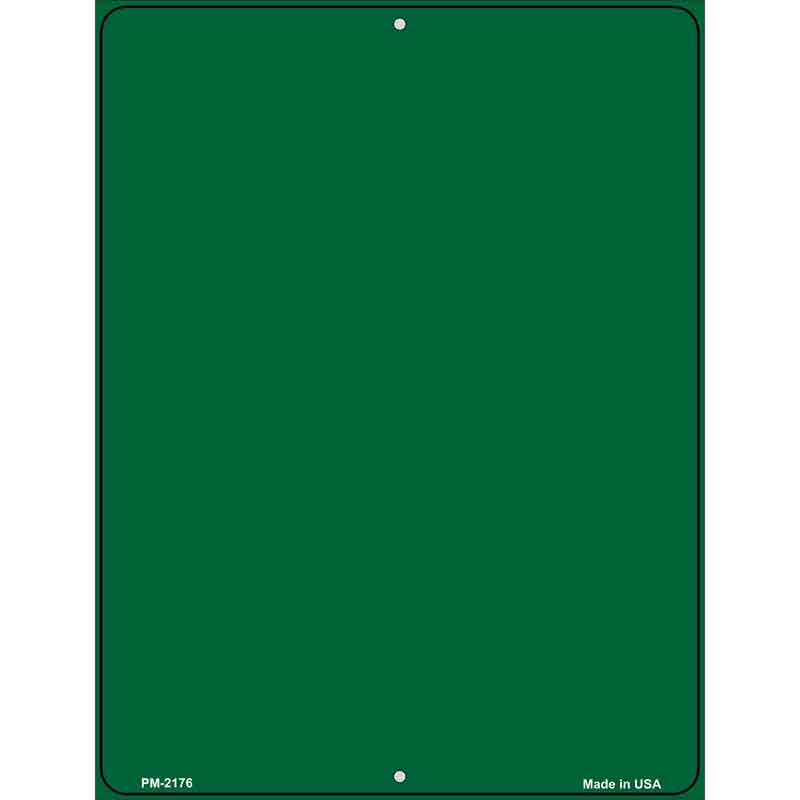 Solid Green Metal Novelty Parking Sign 4.5" x 6" (PM)