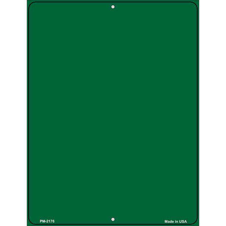 Solid Green Metal Novelty Parking Sign 4.5" x 6" (PM)