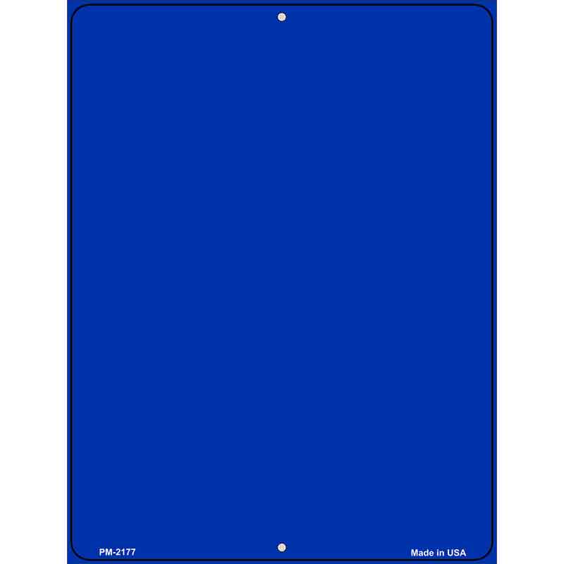 Solid Blue Metal Novelty Parking Sign 4.5" x 6" (PM)