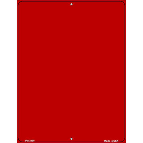 Solid Red Metal Novelty Parking Sign 4.5" x 6" (PM)