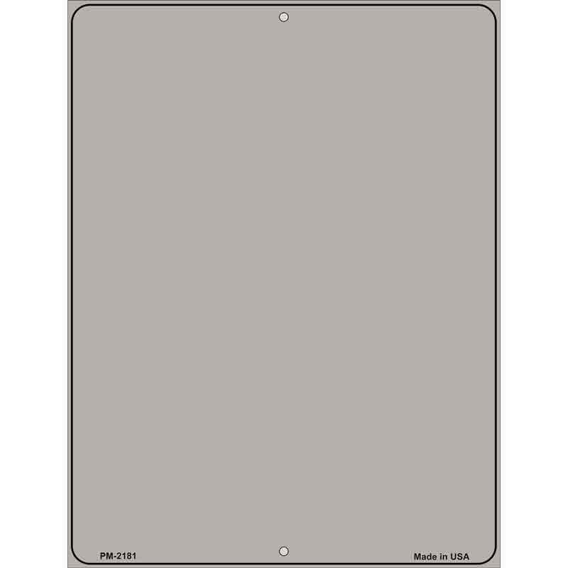 Solid Grey Metal Novelty Parking Sign 4.5" x 6" (PM)