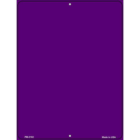 Solid Purple Metal Novelty Parking Sign 4.5" x 6" (PM)