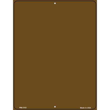 Solid Brown Metal Novelty Parking Sign 4.5" x 6" (PM)