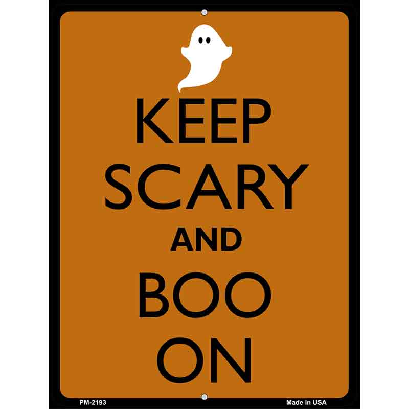 Keep Calm And Boo On Metal Novelty Parking Sign 4.5" x 6" (PM)