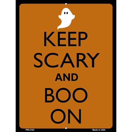 Keep Calm And Boo On Metal Novelty Parking Sign 4.5" x 6" (PM)