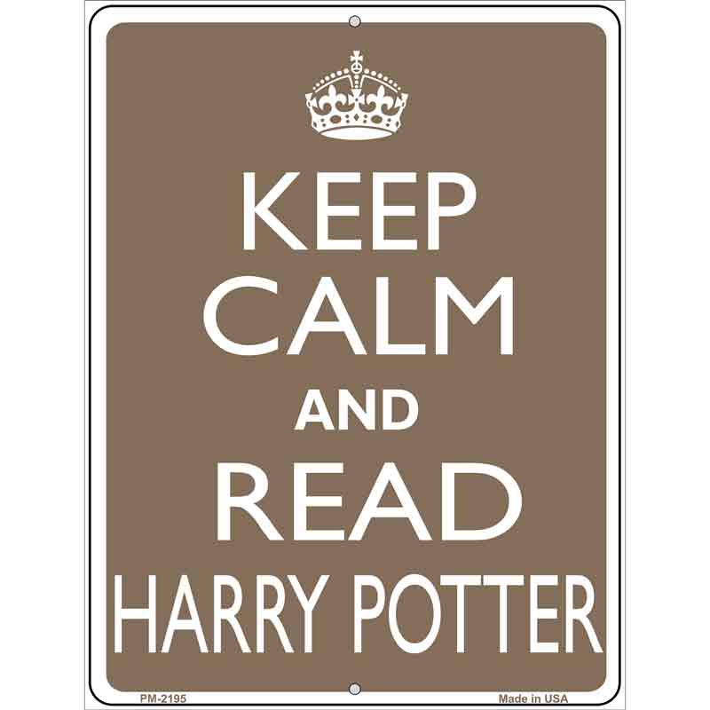 Keep Calm And Read Harry Potter Metal Novelty Parking Sign 4.5" x 6" (PM)