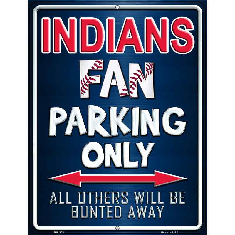 Indians Metal Novelty Parking Sign 4.5" x 6" (PM)