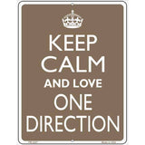 Keep Calm Love One Direction Metal Novelty Parking Sign 4.5" x 6" (PM)