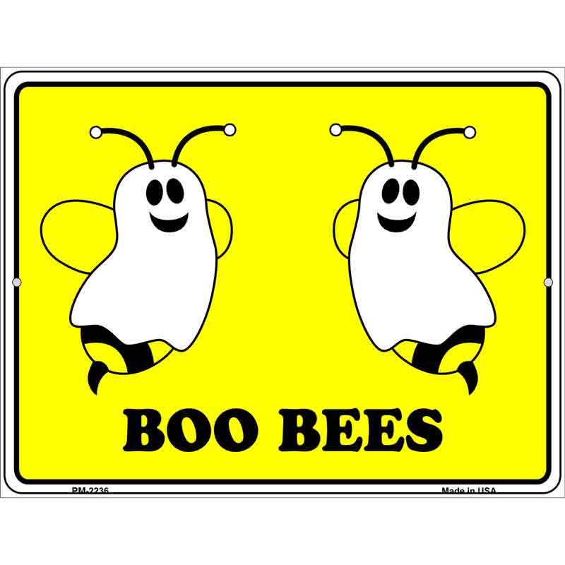 Boo Bees Metal Novelty Parking Sign 4.5" x 6" (PM)