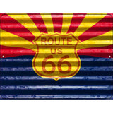 Route 66 Arizona Flag Novelty Parking Sign 4.5" x 6" (PM)