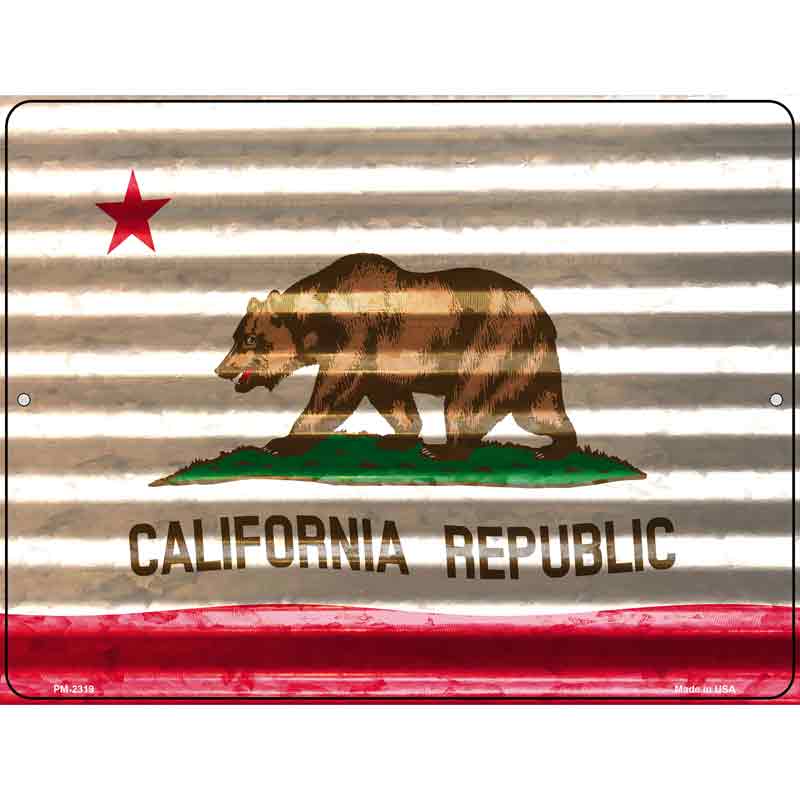 California Flag Novelty Parking Sign 4.5" x 6" (PM)