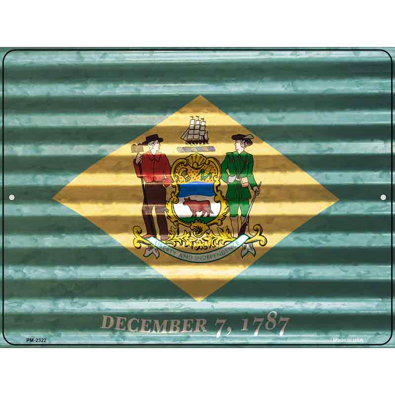 Delaware Flag Novelty Parking Sign 4.5" x 6" (PM)