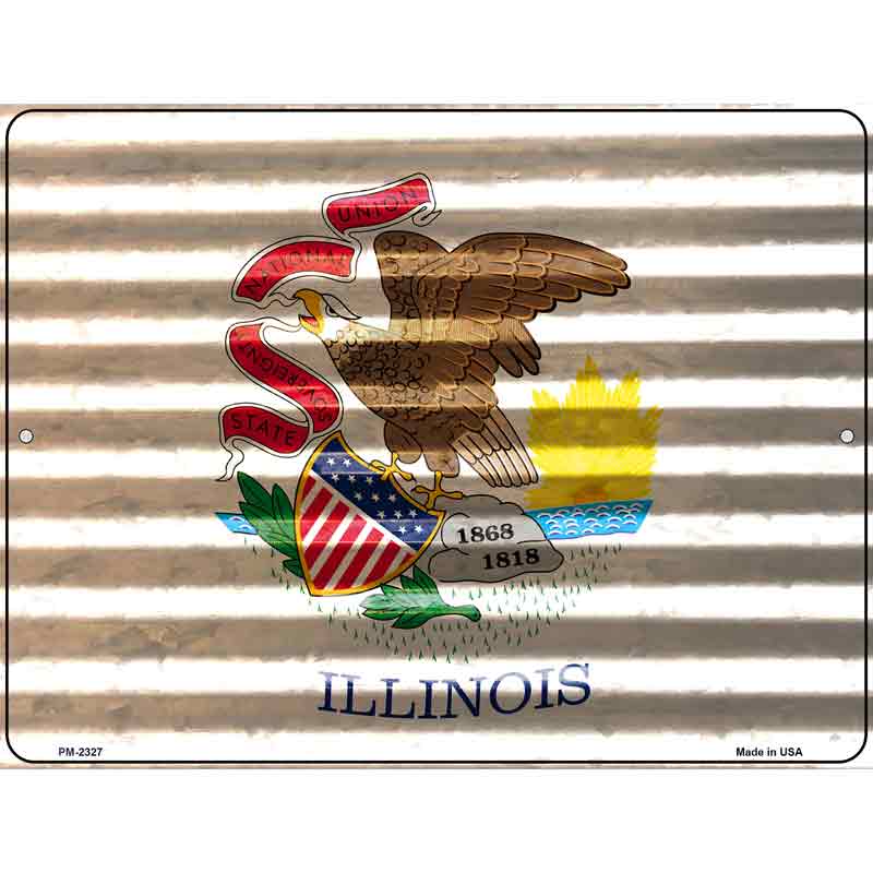 Illinois Flag Novelty Parking Sign 4.5" x 6" (PM)