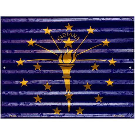 Indiana Flag Novelty Parking Sign 4.5" x 6" (PM)