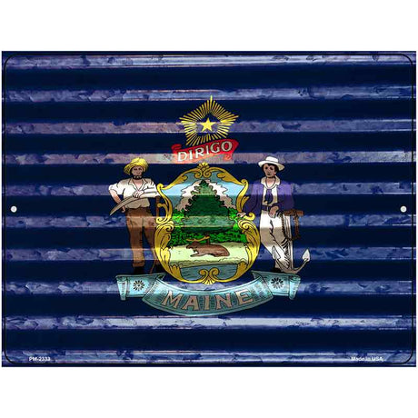 Maine Flag Novelty Parking Sign 4.5" x 6" (PM)