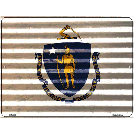 Massachusetts Flag Novelty Parking Sign 4.5" x 6" (PM)