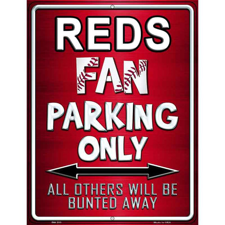 Reds Metal Novelty Parking Sign 4.5" x 6" (PM)