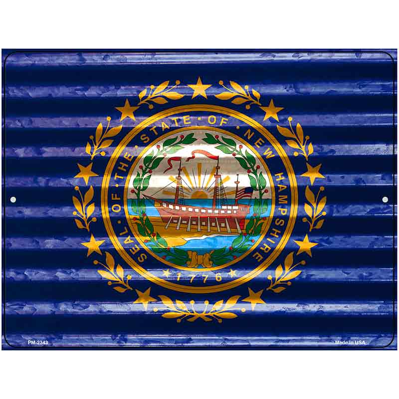 New Hampshire Flag Novelty Parking Sign 4.5" x 6" (PM)