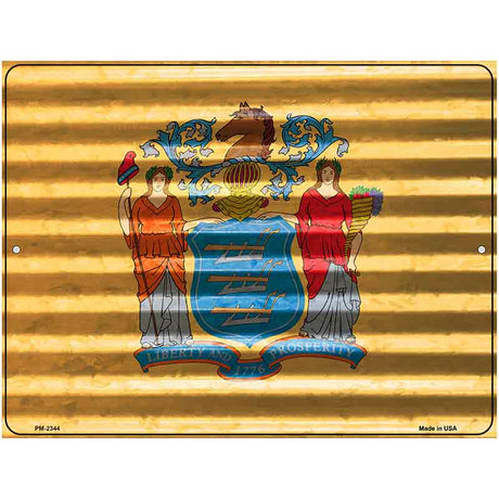 New Jersey Flag Novelty Parking Sign 4.5" x 6" (PM)