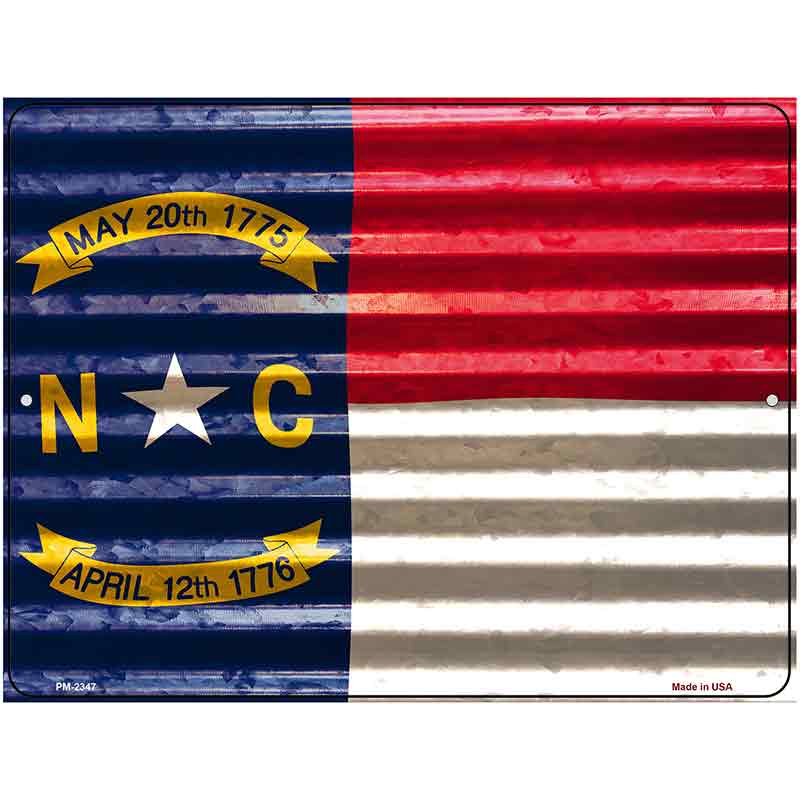 North Carolina Flag Novelty Parking Sign 4.5" x 6" (PM)