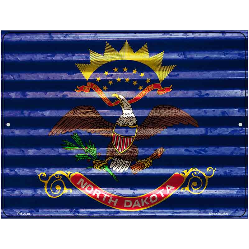 North Dakota Flag Novelty Parking Sign 4.5" x 6" (PM)