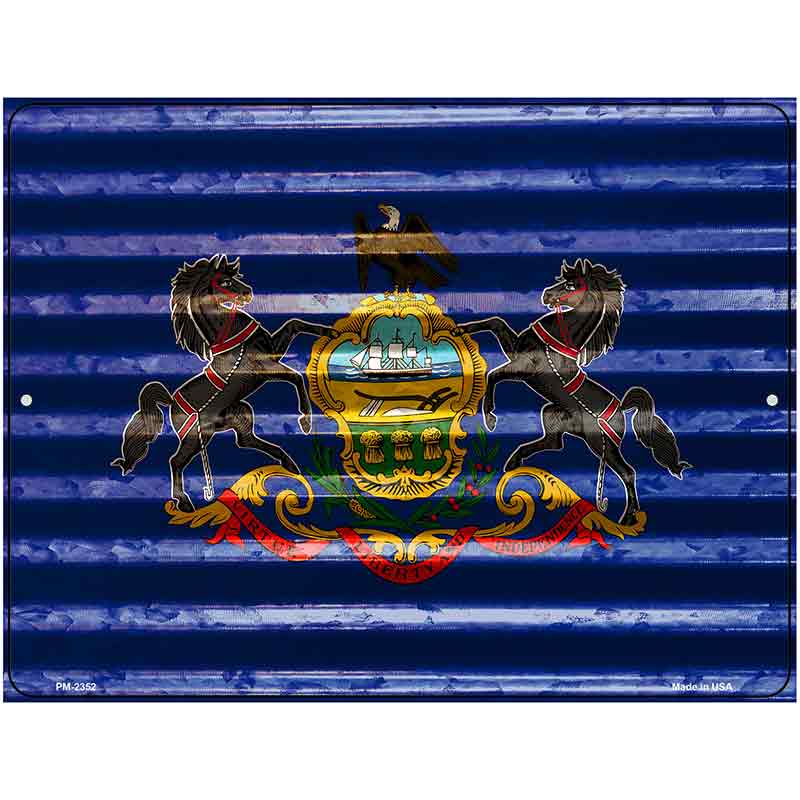 Pennsylvania Flag Novelty Parking Sign 4.5" x 6" (PM)