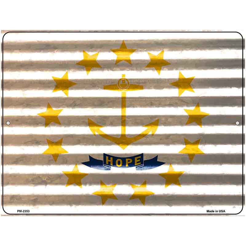 Rhode Island Flag Novelty Parking Sign 4.5" x 6" (PM)