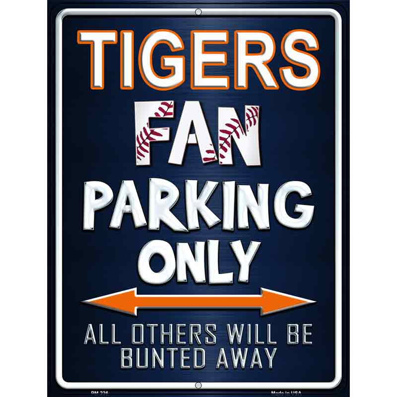 Tigers Metal Novelty Parking Sign 4.5" x 6" (PM)