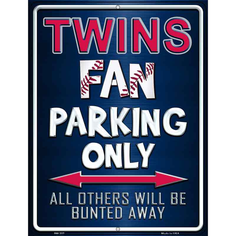 Twins Metal Novelty Parking Sign 4.5" x 6" (PM)