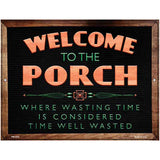 Welcome to the Porch Novelty Metal Parking Sign 4.5" x 6" (PM)