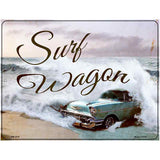 Surf Wagon Vintage Novelty Metal Parking Sign 4.5" x 6" (PM)