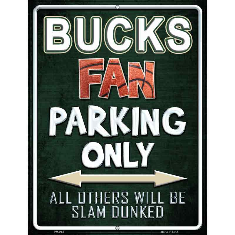 Bucks Metal Novelty Parking Sign 4.5" x 6" (PM)