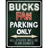 Bucks Metal Novelty Parking Sign 4.5" x 6" (PM)