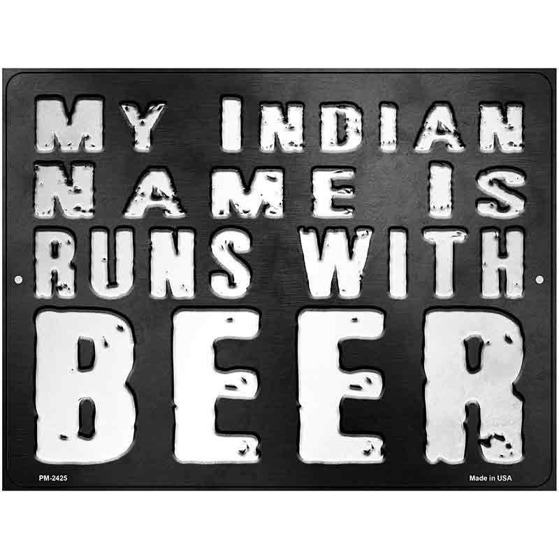 My Indian Name Novelty Metal Parking Sign 4.5" x 6" (PM)