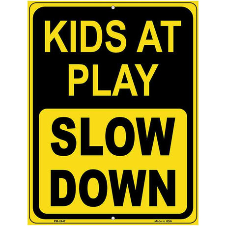 Kids At Play Novelty Metal Parking Sign 4.5" x 6" (PM)