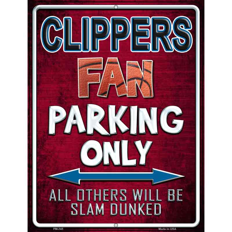 Clippers Metal Novelty Parking Sign 4.5" x 6" (PM)