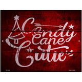 Candy Cane Cutie Novelty Metal Parking Sign 4.5" x 6" (PM)