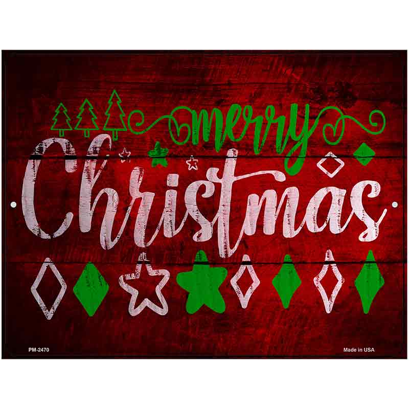 Merry Christmas Novelty Metal Parking Sign 4.5" x 6" (PM)