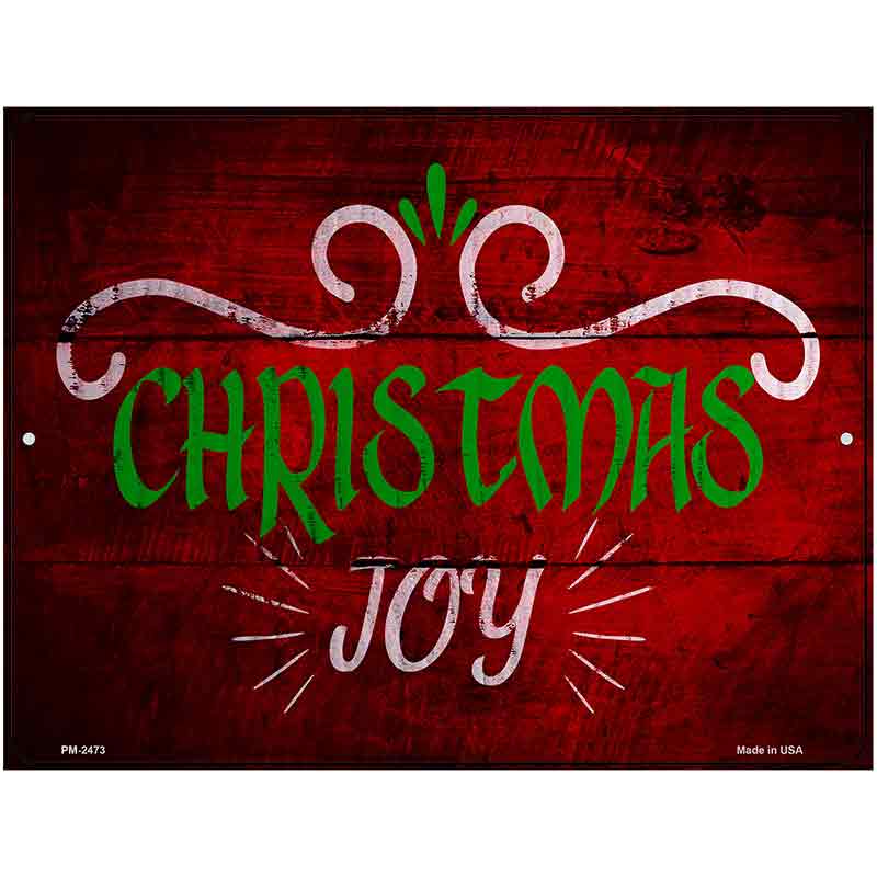 Christmas Joy Novelty Metal Parking Sign 4.5" x 6" (PM)