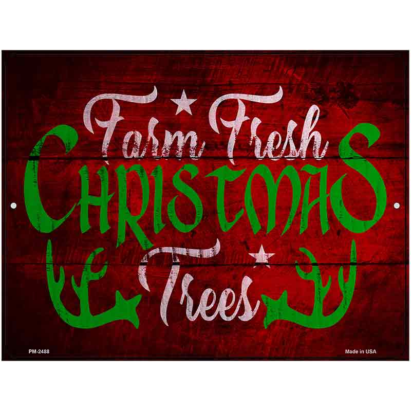 Farm Fresh Trees Novelty Metal Parking Sign 4.5" x 6" (PM)