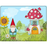 Gnome & Mushroom House Novelty Metal Parking Sign 4.5" x 6" (PM)