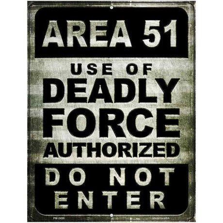 Area 51 Novelty Metal Parking Sign 4.5" x 6" (PM)