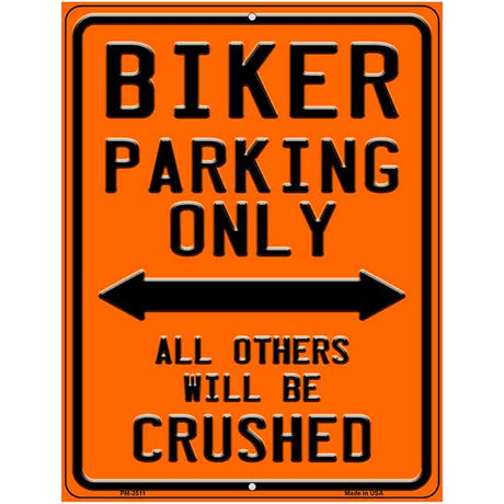 Biking Parking Only Novelty Metal Parking Sign 4.5" x 6" (PM)